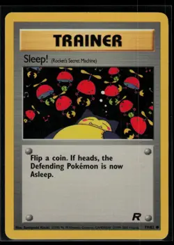 Sleep! (Rocket's Secret Machine) 79/82 Team Rocket Vintage WOTC Pokemon TCG LP - Image 1