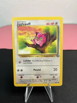 Jigglypuff 54/64 Pokemon Jungle Vintage Trading Card - Image 1