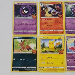 Pokemon - Trick Or Trade - 7 Card Lot Gastly Haunter Pikachu Lampent Nickit - Image 2