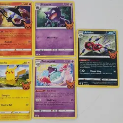 Pokemon - Trick Or Trade - 7 Card Lot Gastly Haunter Pikachu Lampent Nickit - Image 3