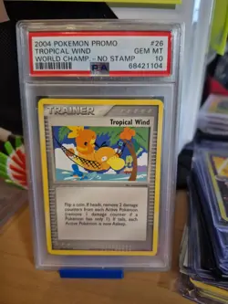 2004 Pokemon Tropical Wind World Championship Promo BlackStar 26 PSA 10 GEM 1104 - Image 1