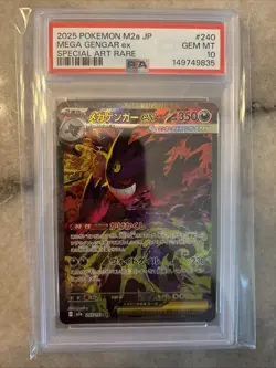 2025 Pokemon M2a JP Mega Gengar Ex #240 Special Art Rare PSA Gem MT 10 - Image 3