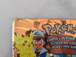 Vintage Empty Topps Pokemon Series 1 Booster Pack Wrapper No Cards - Image 2