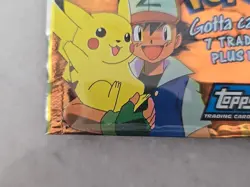 Vintage Empty Topps Pokemon Series 1 Booster Pack Wrapper No Cards - Image 5
