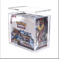 UV Pro-Safe Acrylic Display Hard Case Pokemon Booster Box Magnetic Lid - Image 1