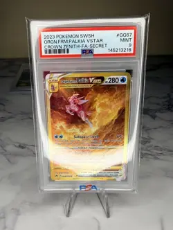 Pokemon Origin Forme Palkia VSTAR GG67/GG70 Crown Zenith Secret Rare Holo PSA 9 - Image 1