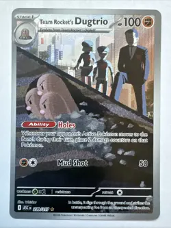 Team Rockets Dugtrio 239/217 - Pokemon TCG - Ascended Heros Illustration Rare - Image 1