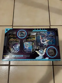 Pokemon Vaporeon VMAX Premium Collection Box English Promo Booster - Image 1