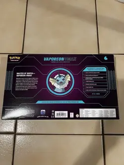 Pokemon Vaporeon VMAX Premium Collection Box English Promo Booster - Image 2