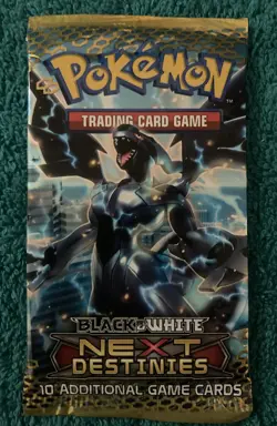 Pokemon Black & White Next Destinies Booster Pack Zekrom Art Factory Sealed - Image 1