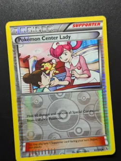 Pokemon Center Lady Reverse Holo Uncommon XY - Flashfire 93/106 NM - Image 1