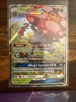 Vileplume GX 4/236 Holo GX Rare Cosmic Eclipse Pokemon Holo Near Mint - Image 1