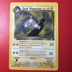 VTG Pokemon TCG Dark Magneton 28/82 Team Rocket Non Holo Rare Unlimited WOTC MP - Image 1