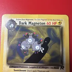 VTG Pokemon TCG Dark Magneton 28/82 Team Rocket Non Holo Rare Unlimited WOTC MP - Image 3