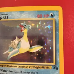 Pokemon TCG Lapras 10/62 Fossil Unlimited Holo Rare Vintage 1999 WOTC - Image 2