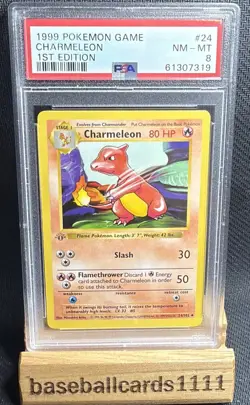 1999 Pokemon Game Charmeleon 1st Edition PSA 8 P1 - Image 1