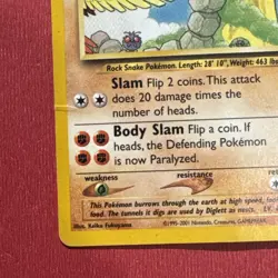 Onix Pokemon TCG Southern Islands 3/18 HP Creases Raw Ungraded - Image 5