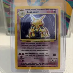 Pokemon TCG Alakazam Holo 1/102 Rare Base Set 1999 Wizards of the Coast - DMG - Image 1