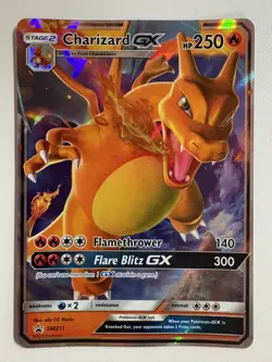 Pokemon TCG: 2019 Hidden Fates Black Star Promo Charizard GX (SM211) - Image 1