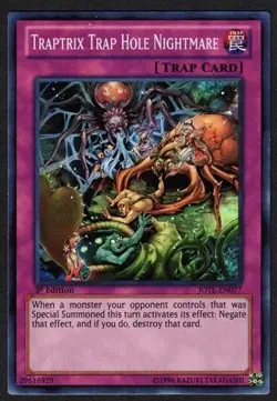 Yugioh Traptrix Trap Hole Nightmare JOTL-EN077 Super Rare 1st Ed - LP - Image 1