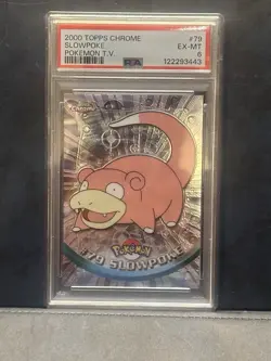 PSA 6 2000 POKEMON TOPPS CHROME SLOWPOKE T.V EX MT #79 - Image 1