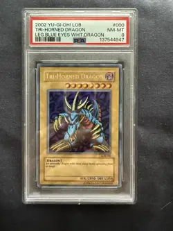 Yu-Gi-Oh! TCG Tri-Horned Dragon Legend of Blue Eyes White Dragon #000 PSA 8 - Image 1