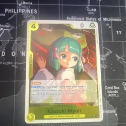 One Piece Kouzuki Hiyori Character Card 4 Cost OP13-104 Foil Standard Size - Image 1