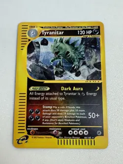 Pokemon Tyranitar Expedition Base Set Reverse Holo Rare #029/165 120 HP English - Image 2