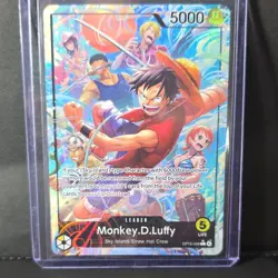 Bandai One Piece Card Game Monkey.D.Luffy Leader Foil 3rd Anniversary Card Lot - Image 1