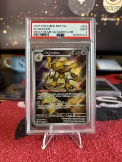 PSA 9 MINT Alakazam 009 ETB Mega Evolution Promo Pokemon Card - Image 2
