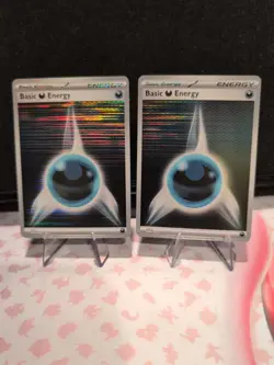Basic Darkness Energy X (2) SVE 023 Holo Pattern Pokemon White Flare & NM - Image 1