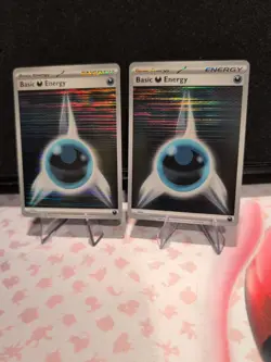 Basic Darkness Energy X (2) SVE 023 Holo Pattern Pokemon White Flare & NM - Image 2