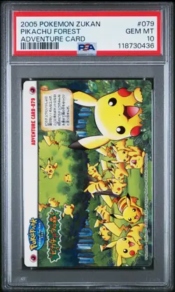 PSA 10 - Pikachu Forest #079 ZUKAN 2005 Adventure Card - Pokemon - Image 1