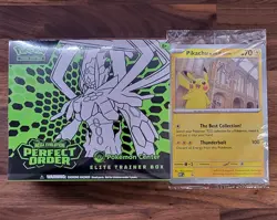 Pokemon Center - Perfect Order ETB + Pikachu at the Museum Promo Card - Image 1