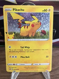 Pokemon TCG Pikachu Sword & Shield Holo Promo Card SWSH39 - Image 1