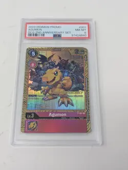 Digimon Card Game - 2nd Anniversary Set - P-001 - Agumon Alt Art PSA 8 - Image 1
