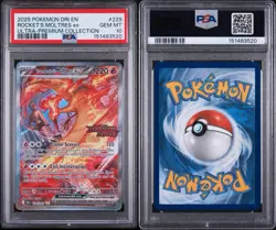 Pokemon TCG Team Rockets Moltres EX Card 229/182 Destined Rivals Stamp Promo - Image 3