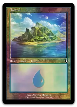 Island (440) (Retro Frame) #440 (Foil) (NM) Commander Masters CMM Magic MTG - Image 1