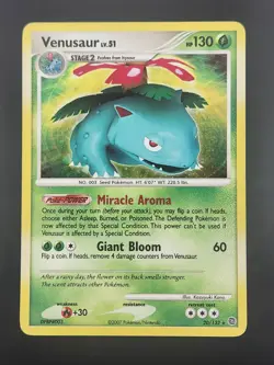 Pokemon TCG Venusaur 20/132 Holo Rare Pokemon Card - Secret Wonders - MP - Image 1