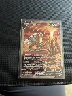 Pokemon Entei v Holo Ultra Rare TCG Card Crown Zenith Galarian Gallery GG36/GG70 - Image 1