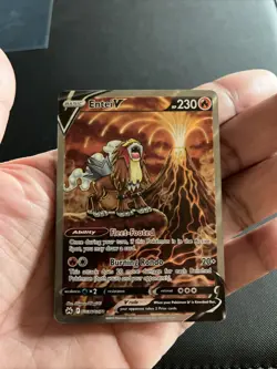 Pokemon Entei v Holo Ultra Rare TCG Card Crown Zenith Galarian Gallery GG36/GG70 - Image 4