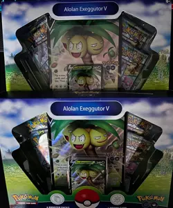Set of FOUR (4) Pokemon Go ALOLAN EXEGGUTOR V Box Collection Brand New Sealed - Image 1