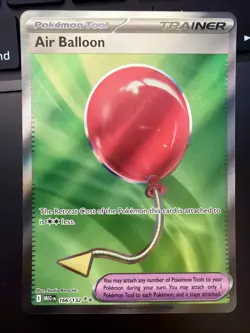 Pokemon TCG Air Balloon 166/132 Full Art Trainer Ultra Rare NM Mega Evolution - Image 1
