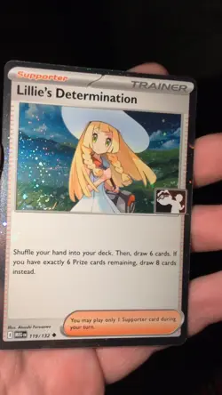 Lillie's Determination MEG (119/132) Play! Pokemon Prize Pack Stamped Cosmo Holo - Image 1