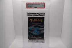 2000 Pokemon Neo Genesis (1st Ed.) Booster Pack (Feraligatr) PSA 9 - Image 1