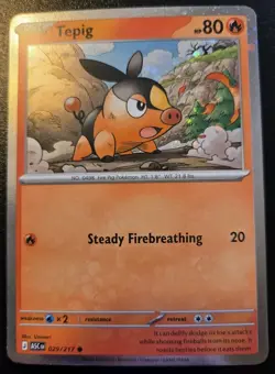 Tepig 029/217 Cosmos Holo Common Promo Ascended Heroes Pokemon TCG - Image 1