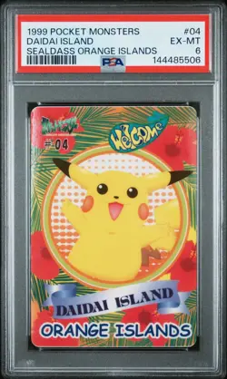Pikachu Daidai Island Sealdass Orange Islands PSA 6 Pocket Monsters #04 POP 3 - Image 1