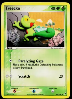 2006 Pokemon Gaming EX Crystal Guardians Treecko #67/100 - Image 1
