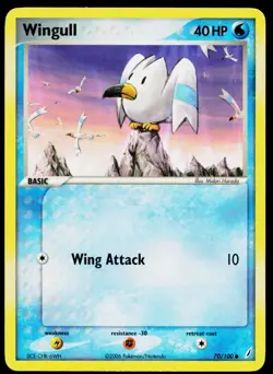 2006 Pokemon Gaming EX Crystal Guardians Wingull #70/100 - Image 1