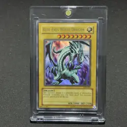 Blue-Eyes White Dragon LOB-001 VTG Ultra Rare Holo Yugioh Card 2002 LOB OG Kaiba - Image 1